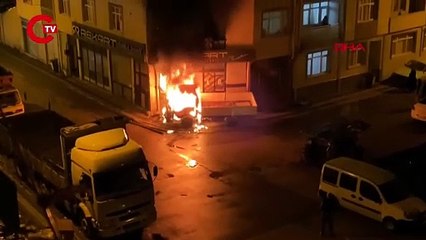 Park halindeki kamyonette yangın... İş yerine de sıçradı!