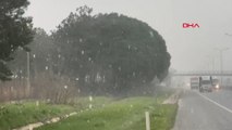 Tekirdağ, Çorlu'da kar yağışı başladı
