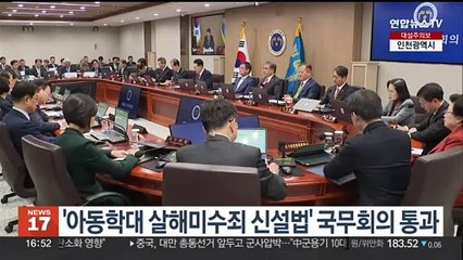 '아동학대 살해미수죄 신설법' 국무회의 통과