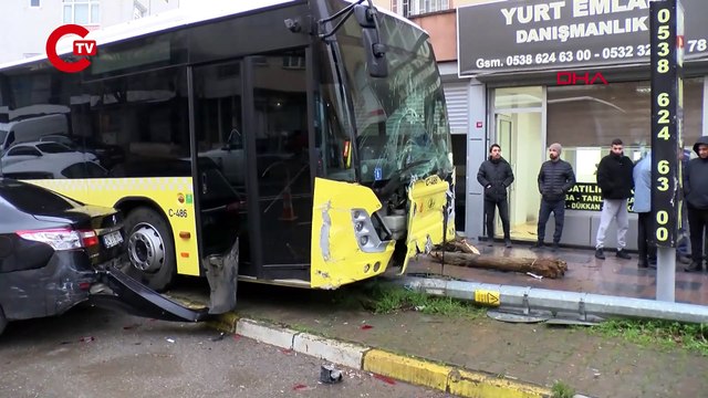 Ataşehir’de İETT otobüsü 4 araca çarptı