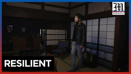 Unique houses survive quake in Japan village