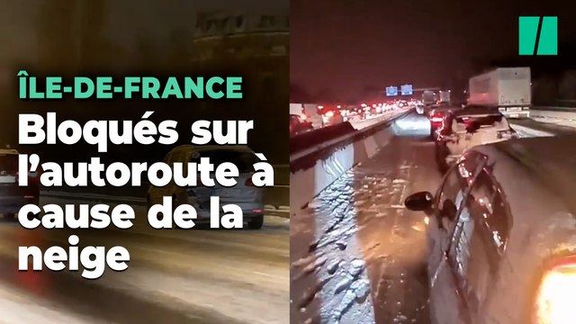 Des centaines d’automobilistes bloqués sur les routes par la neige