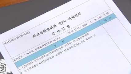 국회, 조태열 외교장관 후보자 인사청문보고서 채택 / YTN