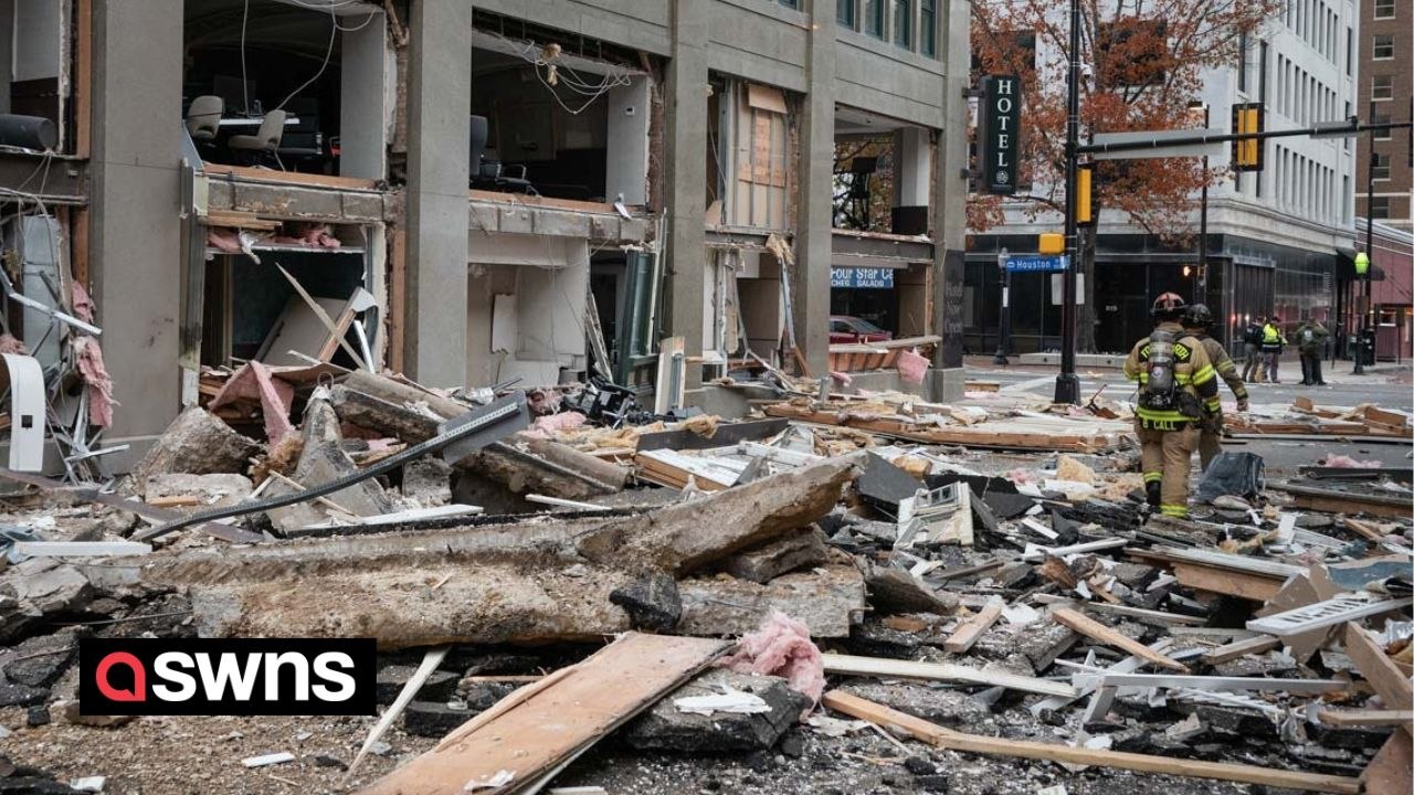 Video shows smoke and officer guiding woman away from scene after explosion in Fort Worth, Texas