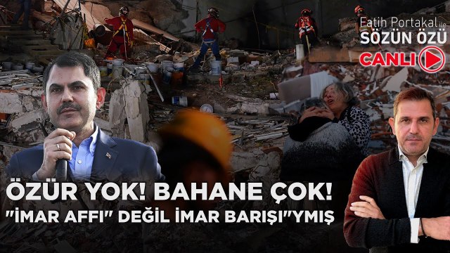 MURAT KURUM'DAN ÖZÜR YOK! BAHANE ÇOK! YAPTIKLARI İMAR AFFI DEĞİL İMAR BARIŞI YMIŞ