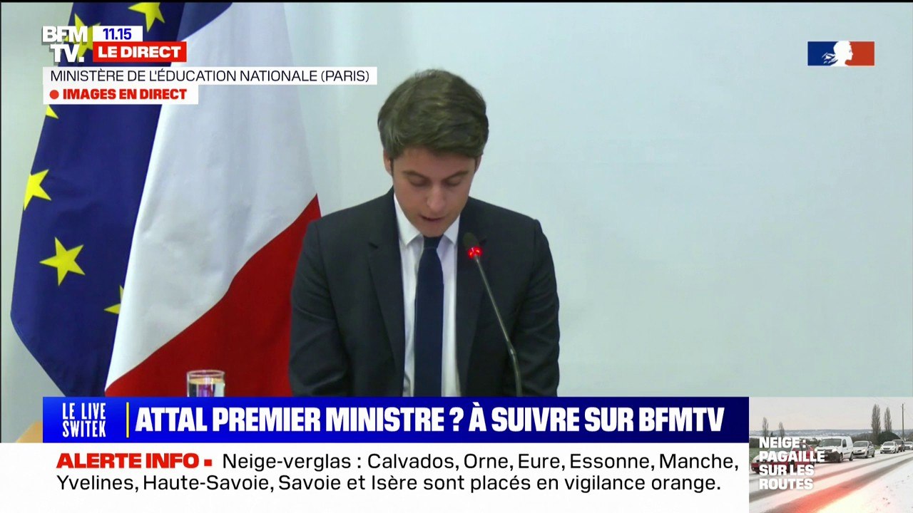 Gabriel Attal adresse "un message de remerciements" aux chefs d'établissements scolaires lors d'une réunion en visioconférence
