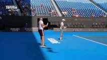 Open d'Australie 2024 - Novak Djokovic son premier entraînement à la Rod Laver Arena... aucune gêne au poignet