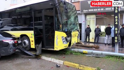 Ataşehir'de İETT Otobüsü Kontrolden Çıktı