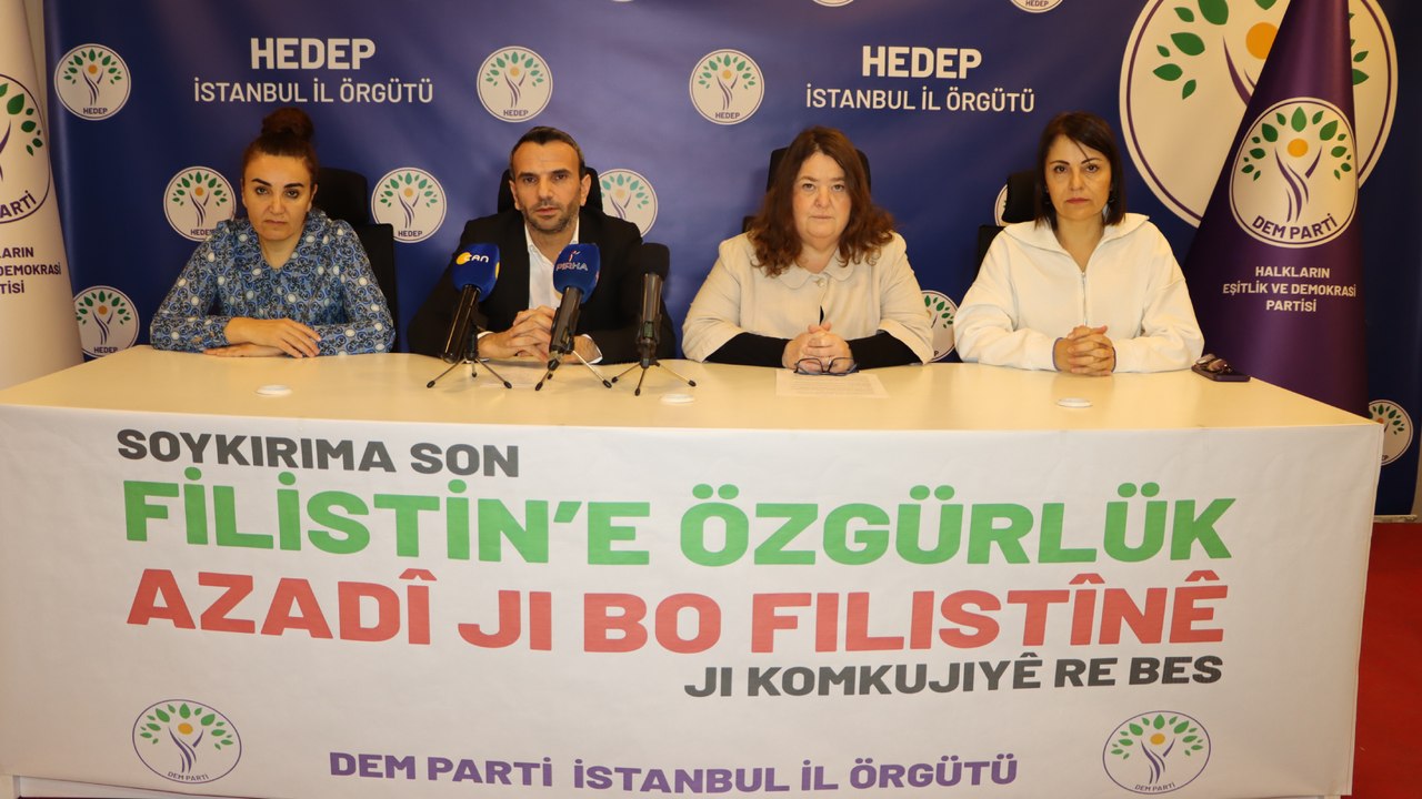 DEM Parti, Filistin için pazar günü İstanbul'da miting yapacak