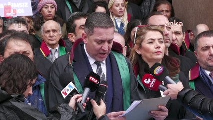 Erinç Sağkan'dan İstanbul Adalet Sarayı önünde Can Atalay açıklaması