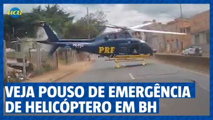 Veja como foi pouso de emergência de helicóptero no Anel Rodoviário