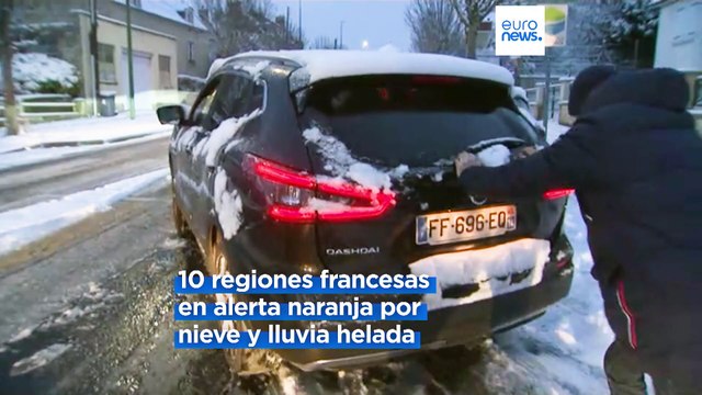 Ola de frío polar en Europa | La nieve provoca atascos multitudinarios en toda Francia