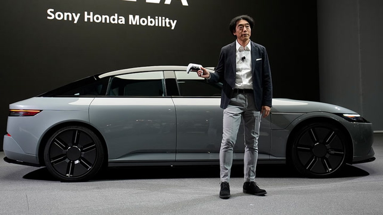 Sony president uses PlayStation 5 controller to drive new electric car