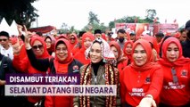 Ribuan Relawan Wanita Sambut Siti Atikoh di Lampung, Disambut Teriakan Selamat Datang Ibu Negara
