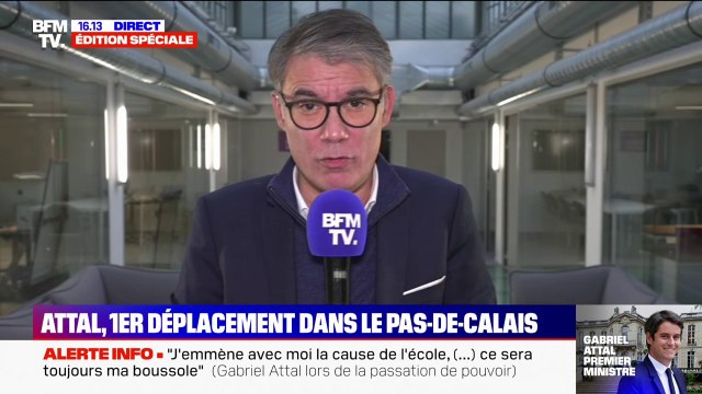 Premier déplacement de Gabriel Attal dans le Pas-de-Calais: Il a raison d'aller au devant de celles et ceux qui sont dans le désarroi , réagit Olivier Faure (PS)