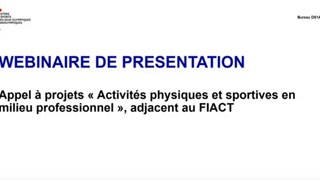 Appel à projets 2024 du FIACT activités physiques et sportives en milieu professionnel