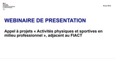 Appel à projets 2024 du FIACT activités physiques et sportives en milieu professionnel