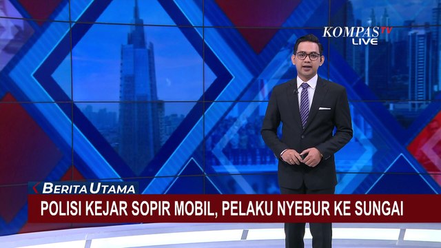 Aksi Kejar-Kejaran Minibus dan Mobil Patroli Polisi, Sopir Nekat Nyebur ke Sungai