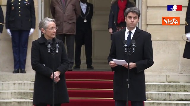Gabriel Attal ? il nuovo premier francese, il passaggio di consegne con l'uscente Elisabeth Borne