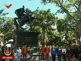 Rinden honores ante la estatua de El Libertador por el traslado de los restos del Gral. Sifontes