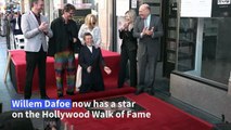 American actor Willem Dafoe gets his star on the Hollywood Walk of Fame