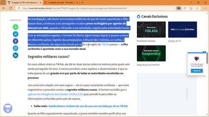 Foragido do FBI e da Interpol expõe perseguições no TikTok; entenda