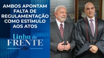 Lula e Moraes destacam regulação das redes em discurso de um ano do 8/1 | LINHA DE FRENTE