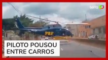 Novo ângulo mostra o exato momento em que helicóptero da PRF faz pouso de emergência em BH