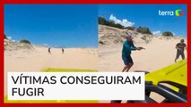 Turistas registram tentativa de assalto durante passeio de buggy em dunas no Ceará