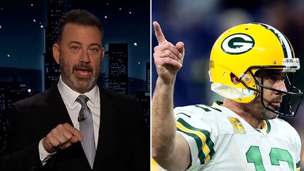 Watch: Jimmy Kimmel’s seven-minute monologue mocking Aaron Rodgers after Jeffrey Epstein claim