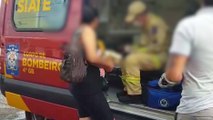Idosa fica ferida ao ser prensada por porta de ônibus no Santa Cruz