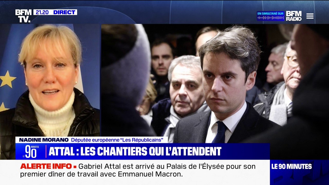 Nadine Morano (députée européenne LR) sur Gabriel Attal: "La fulgurance de son parcours va lui imposer des résultats aussi rapides que sa progression"