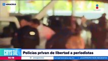 Denuncian a policías por privar de la libertad a periodistas en Veracruz