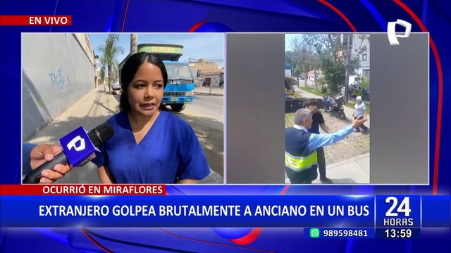 Miraflores: ¡Indignante! Extranjero golpea brutalmente a anciano en un bus