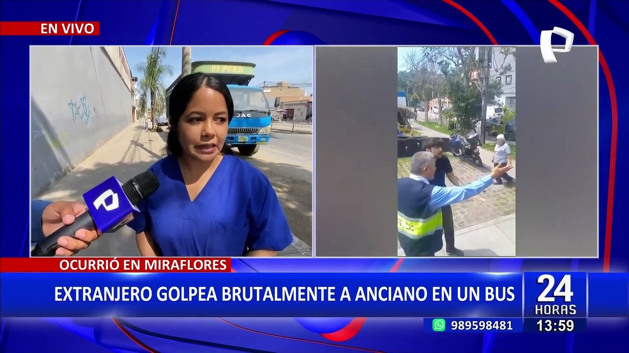 Miraflores: ¡Indignante! Extranjero golpea brutalmente a anciano en un bus