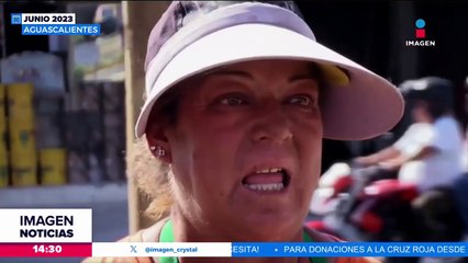 Vendedora ambulante soporta a diario las altas temperaturas en Aguascalientes