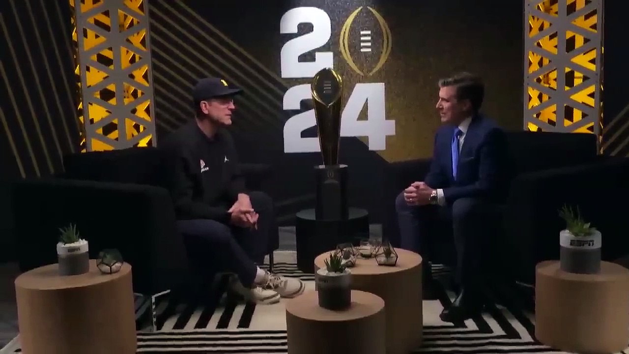Exclusive Jim Harbaugh interview after Michigan_s title win w_ Rece Davis -- _ ESPN College Football