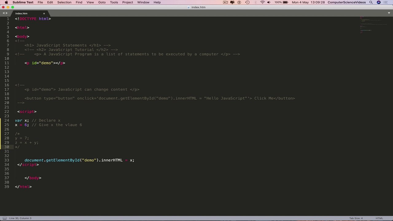 Programming in JAVASCRIPT - Tutorial 7 | JavaScript Comments