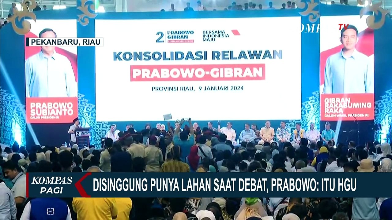 Disinggung Anies Punya Lahan saat Debat, Prabowo: Itu HGU