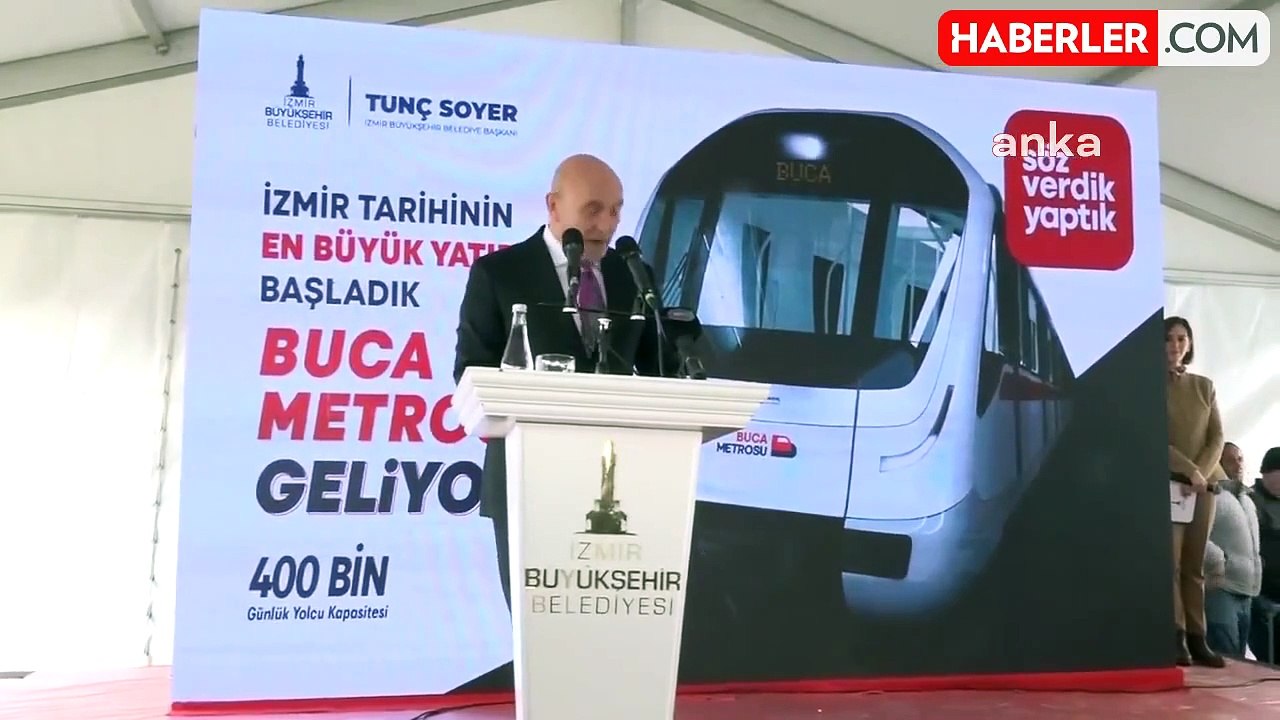 İzmir Tarihinin En Büyük Raylı Sistem Yatırımı Buca Metrosu'nda Kazı Çalışmaları Başladı