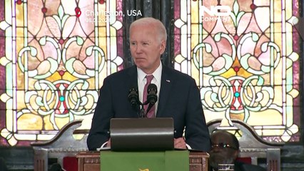 سخنرانی بایدن از سوی حامیان فلسطینی‌ها با فریاد «آتش‌بس فوری در غزه» مختل شد