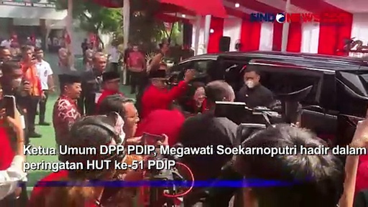 Disambut Sekjen PDIP Hasto Kristiyanto, Megawati Hadiri HUT ke-51 PDIP