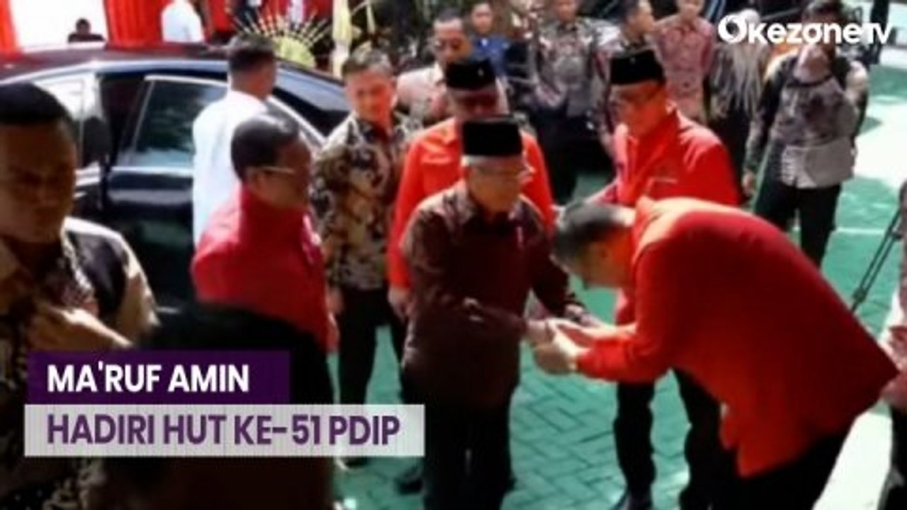 Wapres Ma'ruf Amin Hadiri HUT ke-51 PDIP sebagai Wakil Pemerintah