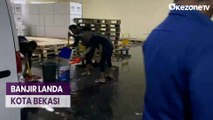 Hujan Deras, Gudang Logistik KPU Kota Bekasi dan Permukiman Warga Terendam Banjir