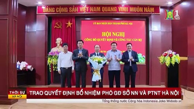 Trao Quyết định bổ nhiệm Phó Giám đốc Sở Nông nghiệp và Phát triển nông thôn Hà Nội