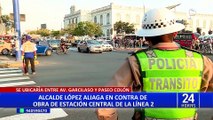 Línea 2: Rafael López Aliaga en contra de construcción de estación ubicada en el Cercado de Lima