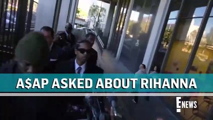 A$AP Rocky Asked THIS QUESTION About Rihanna Outside L.A. Courthouse _ E! News(1)