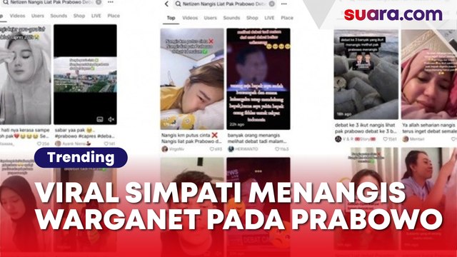 Makin Hari Terus Bertambah Viral Simpati Menangis Warganet pada Prabowo di Medsos Pasca Debat Capres