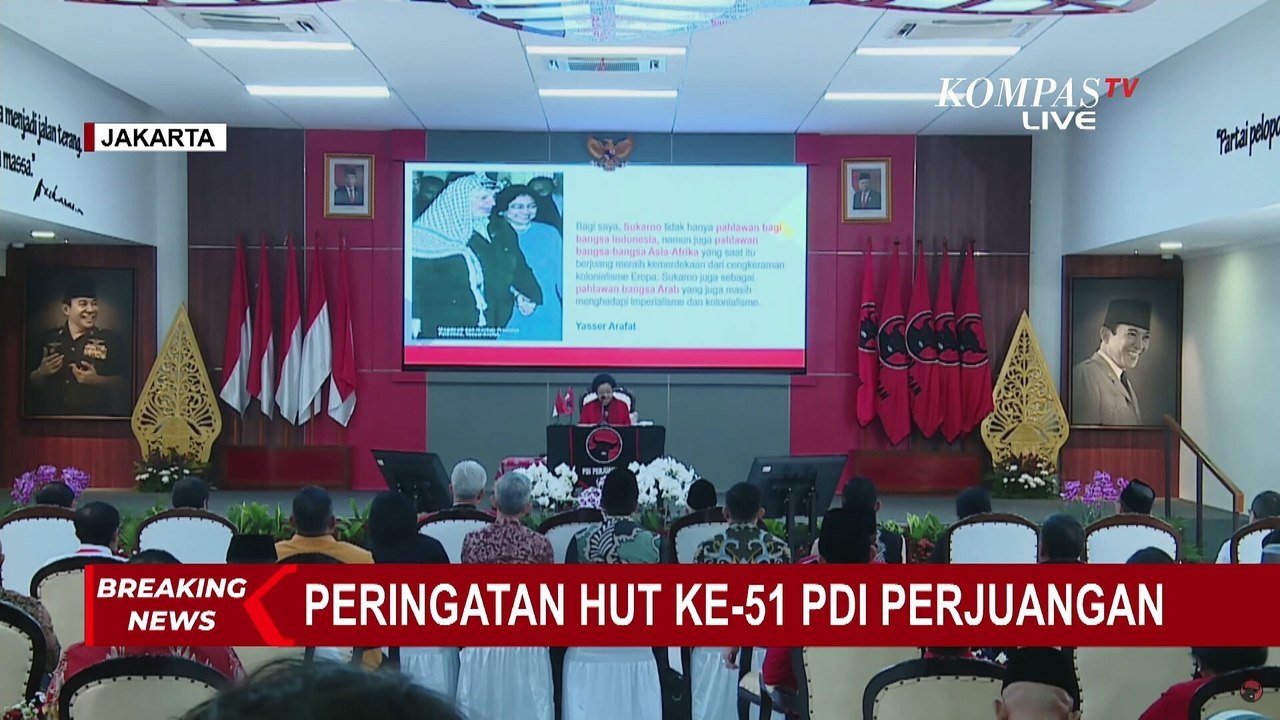 Megawati Kenang Jasa Soekarno saat Pidato HUT ke-51 PDIP