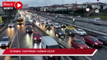 İstanbul trafiğinde yağmur çilesi